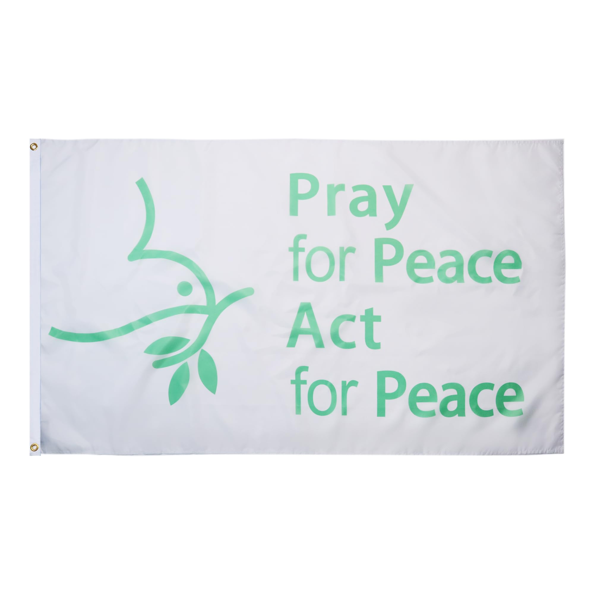 AZ FLAG - Pray For Peace Dove Flag - 3x5 Ft - 100D Polyester Pray For Peace Banner with Two Metal Grommets - Fade Resistant - Vivid Colors - 3' x 5' Feet - 150x90 Cm