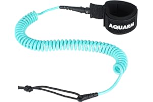 AQUARM Premium Coiled Surfboard Leash, 11 feet SUP Leash Leg Rope, Stand Up Paddle Board Leash for All Types of Surfboards