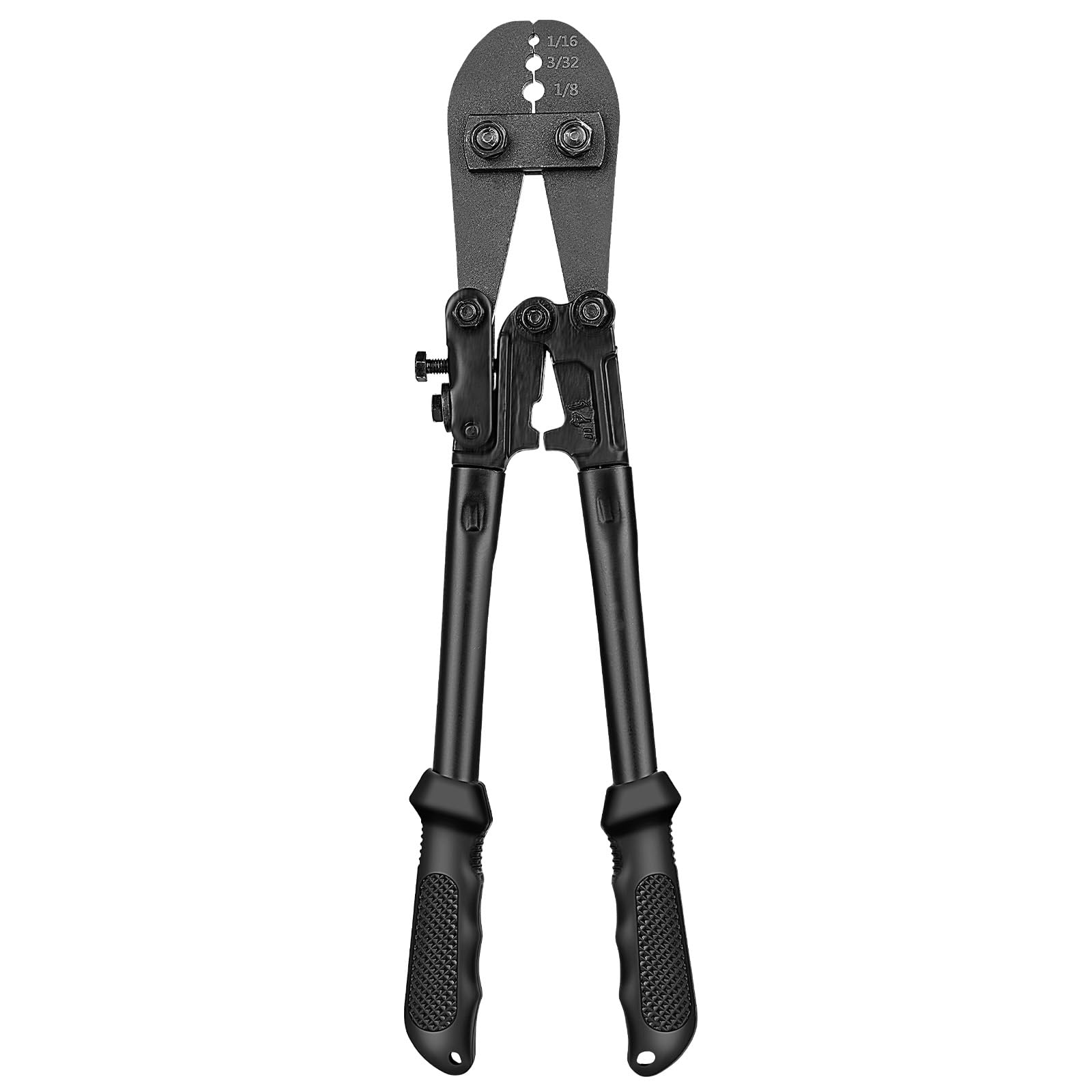 Photo 1 of TooTaci Wire Rope Crimping Tool, Wire Rope Swaging Tool for Aluminum Oval Sleeves, Double Sleeves, Crimping Loop sleeve from 1/16-inch to 1/8-inch, Cable Crimper