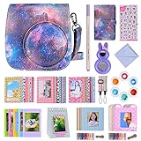 Bsuuy 16 in 1 Instax Mini 9 Camera Accessories Set for Fujifilm Instax Mini 9/ Mini 8/ Mini 8+ Camera, Includes Mini 9 Case,Albums,Six Color Filters,Rainbow Shoulder Strap ETC (Meteor)