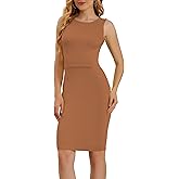 Aphratti Women's Sheath Dresses Casual Summer Office Work Sleeveless Fitted Cocktail Party Dress