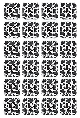 Cow Print Plates (square-shaped)