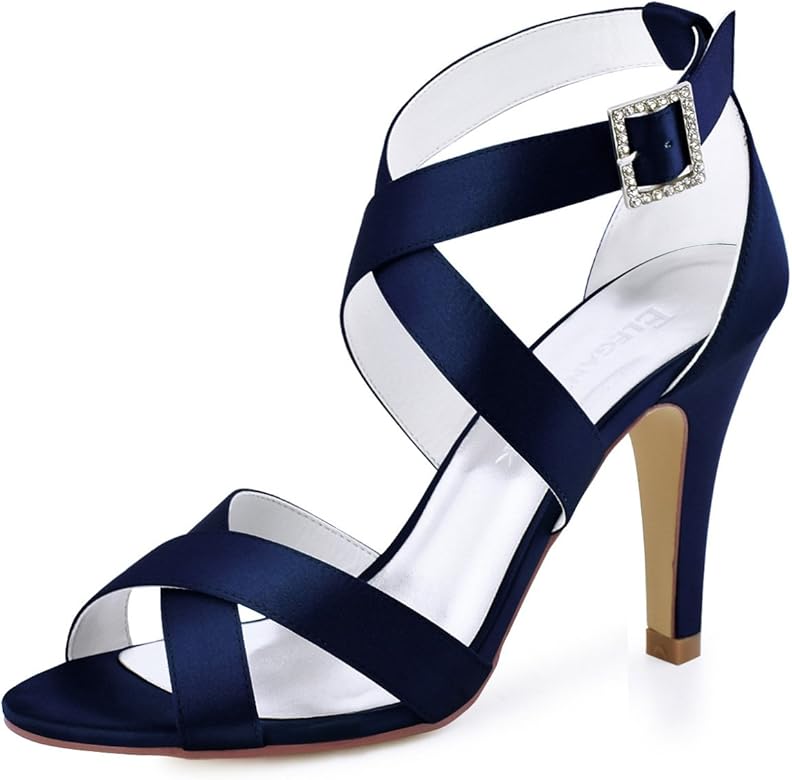 navy blue women's dress sandals