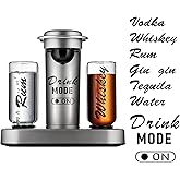 Fantastic Labels for Bartesian alcohol bottles, Stickers for Cocktail drink maker Machine Glass Spirit Bottle, home bar Accessories, Drink Mode On,Vodka, Rum, Gin, Whiskey, Tequila,Water (2Sets)
