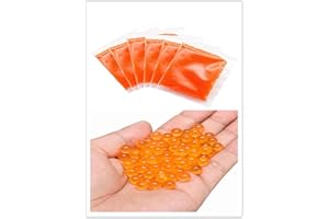 ROJAJIS Water Ball Gun Toy Refill Ammo,Gel Splater Ball Blaster Bullets,6-8MM (6 Packs X10000pcs/Pack) Water Grow Ball for Kids Shooting Games, Tactile Toys, Non-Toxic、Vases, Plants, Home Decor(Orange)