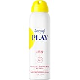 Supergoop! PLAY Body Mist Sunscreen SPF 50 PA++++ | Antioxidant body mist sunscreen, sweat and water resistant, Vitamin C, body spray, beach essentials