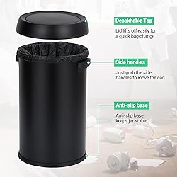 17 Gallon/65 Liter Stainless Steel Swing Top Trash