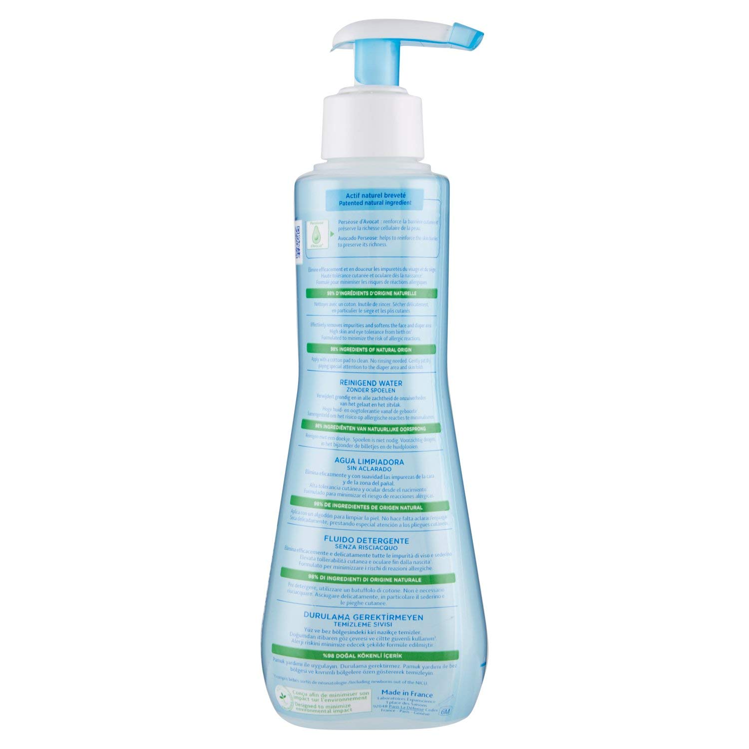 Mustela-No-Rinse-Cleansing-Water-Micellar-Water-Cleanser-for-Babys-Face-Body-and-Diaper-with-Natural-Avocado-Perseose-and-Aloe-Vera-Various-Sizes