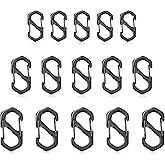 15Pcs 3Size Double Opening Lobster Clasps Necklace Shortener Clasp Stainless Steel Necklace Clasp S Lock Bracelet Connectors Jewelry Clasps and Closures Necklace Clips for DIY Jewelry Making(Black)