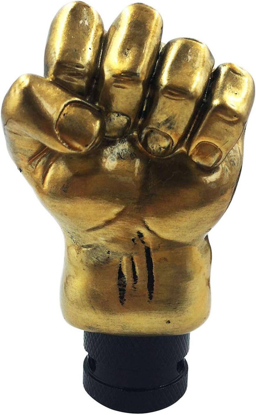 Abfer Shifter Gear Knob Car Handle Stick Shift Shifting Lever Adapter Fit Most Manual Automatic Vehicle (Gold)