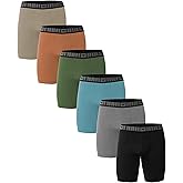 AMERICAN HEAVEN Men's Boxer Briefs | Ultra Soft Micro Fiber Stretch Fitted Boxer Brief -Pack of 6