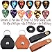 Guitar pick Holder Case Leather Keychain and Guitar picks Guitar Strap Locks
