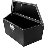 MAXXHAUL 80349 Black Heavy Duty Steel Tongue Box Tool Chest, Trailer Tongue Truck Box, Tool Box Trailer Storage Organizer with Lock and Keys, for Pick Up Truck Truck Bed, RV Trailer