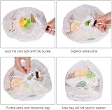 Flintronic 3PCS Drawstring Mesh Laundry Bags 30x40 40x50 50x60 Coarse Mesh view 5