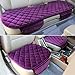 WINGOFFLY 3 Pack Thicken Front and Rear Car Seat Cushion Nonslip Car Interior Seat Cover Pad Mat Fit for Auto Vehicle, Purple