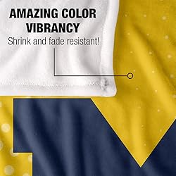 University of Michigan Blanket, 60"x80" Logo Dots