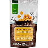 Green Sun Foods - Dark Chocolate Covered Goldenberry Superfood Snack - Organic, Vegan, Lactose Free, Gluten Free, Healthy Sna