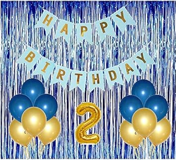 Grandshop 50732 2nd Birthday Decoration For Boys 29 Pcs 3 Foil