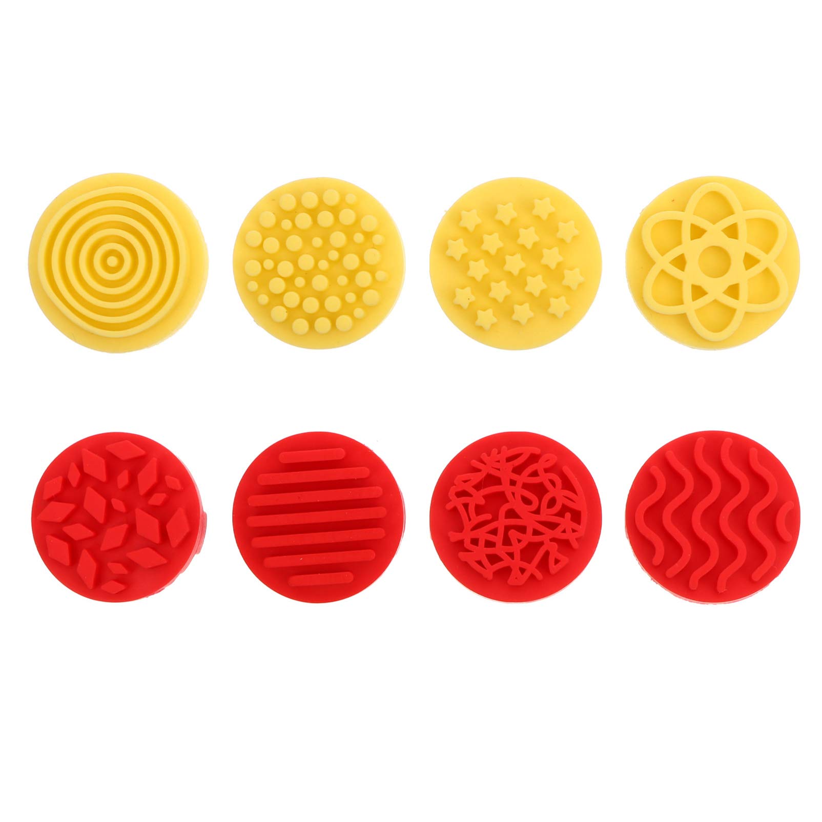 STOBOK 8pcs Rubber Painting Stamps Toddlers Finger Stamps Flower Geometric Various Pattern DIY Graffiti Ink for Painting Drawing Card Making