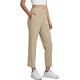 M MAELREG Women's Golf Pants with Zip Pockets 7/8 Ankle Stretch Lightweight Sweatpants for Athletic Hiking Travel Work Lounge
