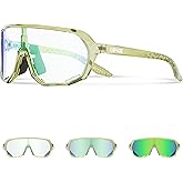 KAPVOE Photochromic Cycling Glasses for Men Women Mountain Bike Sunglasses Sports Goggles UV Protection K63