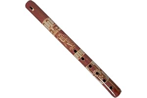 Mia Jewel Shop - Handmade Colored Bamboo Wooden Flute | Tribal Nature Pattern | Native Recorder for Beginners, Meditation & M