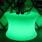 LOYALHEARTDY LED Drum Stool, USB Rechargeable, 16 Colors, 15.75 Inch | 4 Lighting Modes, Adjustable Brightness, 220lb Capacity, No Assembly Required