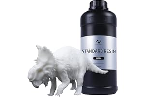 NOVA3D 3D Printer Resin Liquid,Standard Photopolymer,405nm UV Fast Light Curing 3D Printing Excellent Fluidity Resin,for 4K/8K LCD/DLP/SLA Resin 3D Printer Etc,1000g White Resin Printing More Models