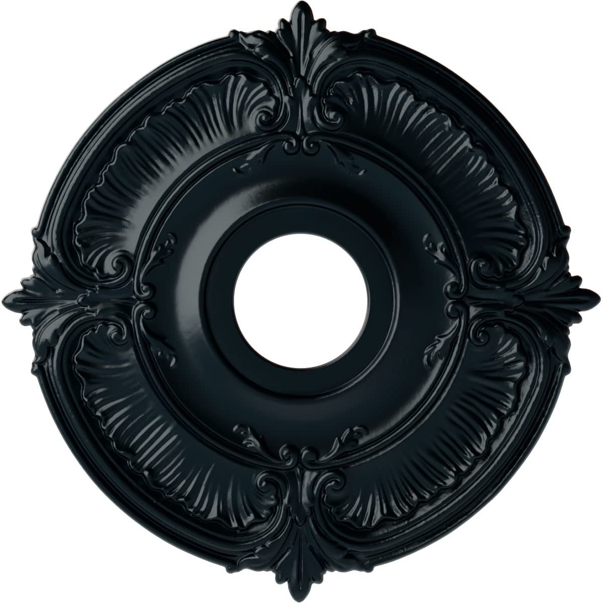 Ekena Millwork CM18ATNSF Attica Ceiling Medallion, 18″OD x 4″ID x 5/8″P (Fits Canopies up to 5″), Hand-Painted Night Shade