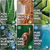 [Tosowoong] masksheet 10PCS/Mask pack/Essence Facial Mask/Mask Sheet/Aloe/Blueberry/Green tea/Snail/Deep sea water/Propolis