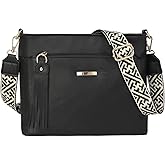 Gladdon Tassels Crossbody Bags for Women with Weaving Straps Leather Shoulder Purse Trendy Travel Handbags