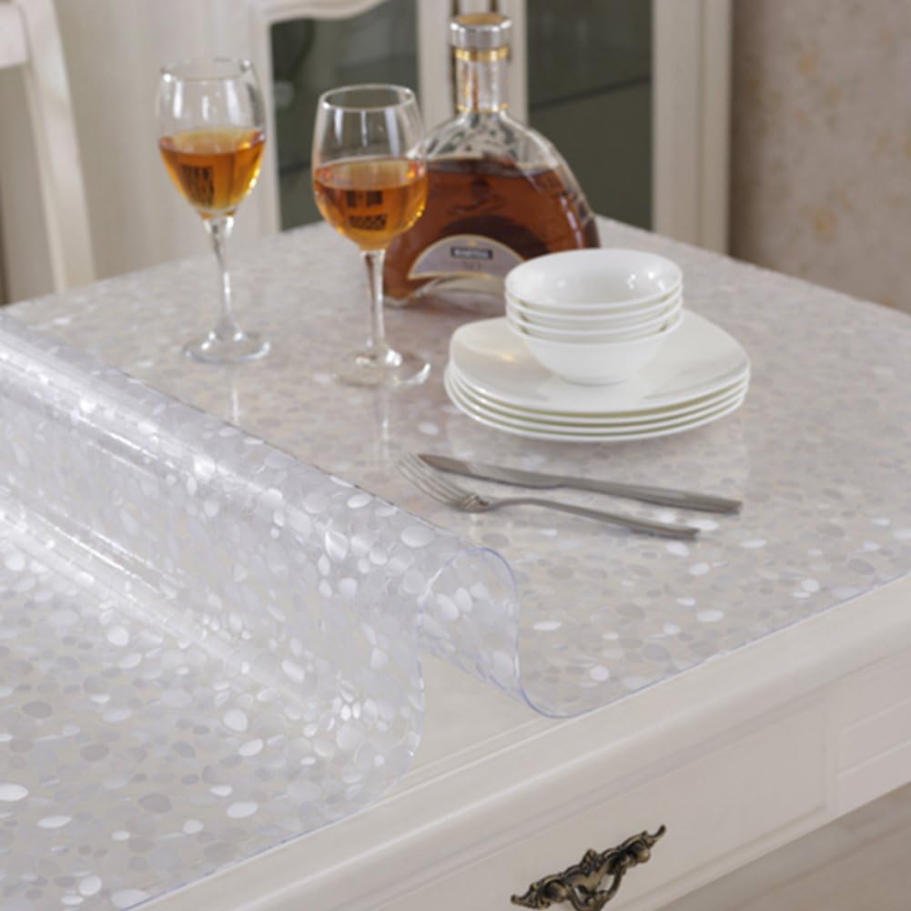Pvc table cloth/tv cabinet,bedside mat/ table cloth/ waterproof mat/soft glass plastic, crystal table cloth-G 40x140cm(16x55inch)