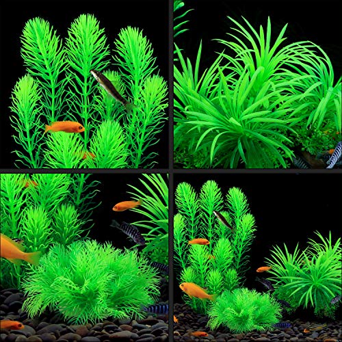 image for MyLifeUNIT Artificial Aquarium Plants, Plastic Fish Tank Decor Plants 