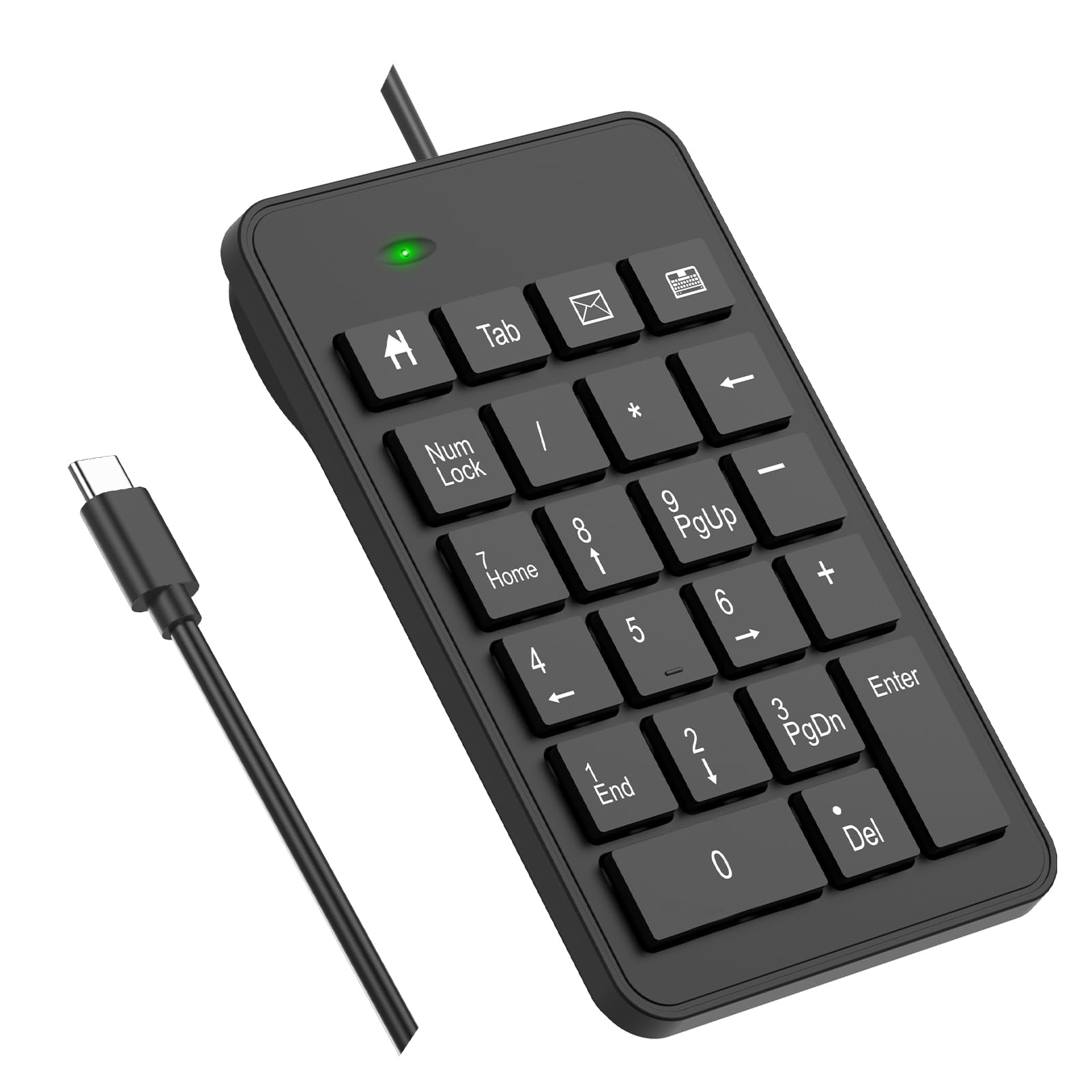Photo 1 of LOONASA Wired USB C Number Pad - 23 Keys Type C Numeric Keypad Upgraded Version of 10 Key USB Keyboard Financial Accounting Numpad Compatible for Laptop, PC, MacBook, Notebook, Desktop,Surface Pro
