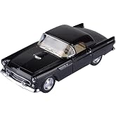 KiNSMART - 1955 Ford Thunderbird Hard Top 5" 1:36 Scale Metal Model Toy Classic Car (Black)