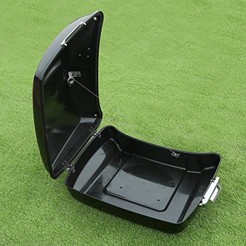 Black Chopped tour pak pack trunk Set For Harley Davidson Touring Models 14-18