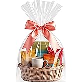 Cellophane Bags,16x24 Inch 20 PCS Cellophane/Cello Wrap for Gift Baskets, Clear Basket Bags