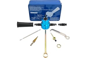 JOMBULL Double Headed Sheet Metal Nibbler, Drill Attachment Metal Cutter with Extra Punch and Die, Straight Curve and Circle Cutting Accessories and Step Drill Bit, 360 Degree Sheet Metal Nibbler