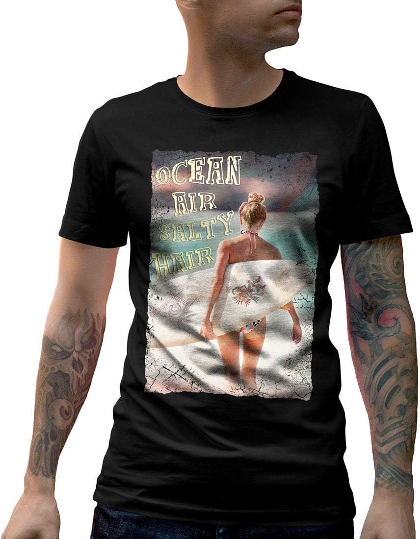 Ocean Air Salty Hair Surf Mens Crew Neck T-Shirt