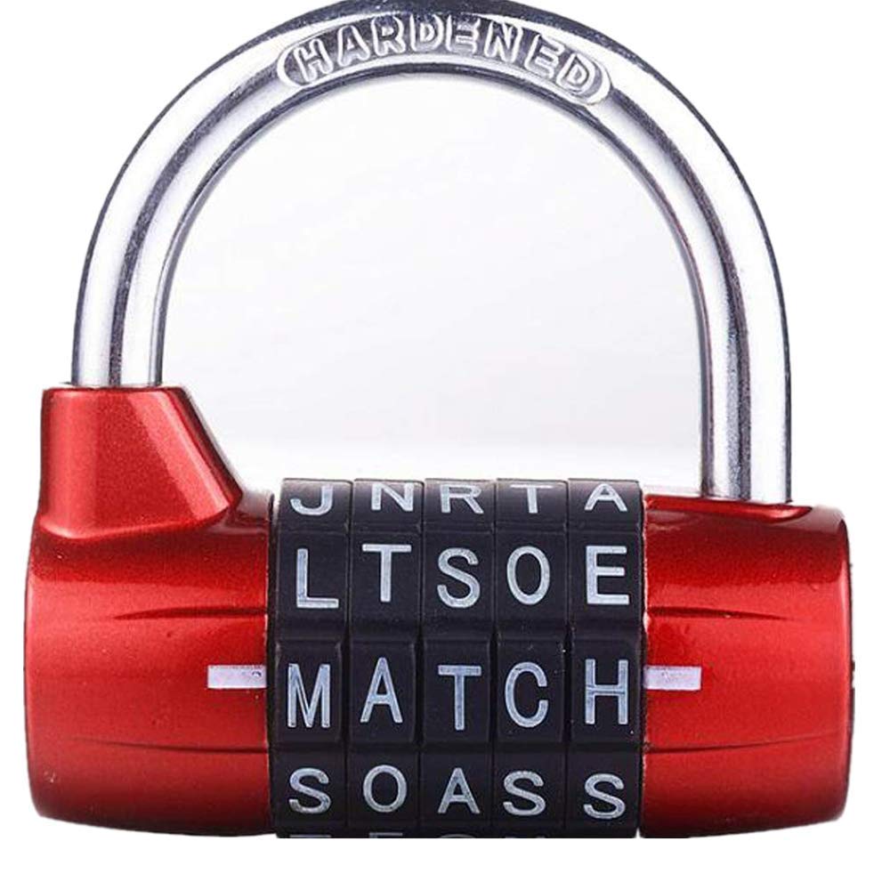 5 Letras contraseña cerradura candado de seguridad combinación amplia candado gimnasio gabinete de almacenamiento de seguridad código de bloqueo 5 Digit Combination Padlock