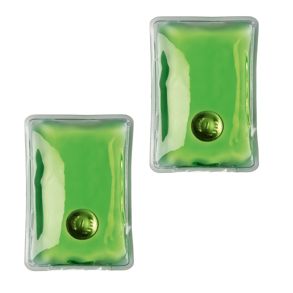 eBuyGB Pack of 2 Reusable Instant Gel Hand Warmer (Green Rectangle)