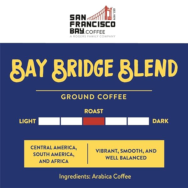 SAN FRANCISCO BAY GROUND COFFEE, BAY BRIDGE BLEND (28 OZ BAG), MEDIUM ROAST COFFEE