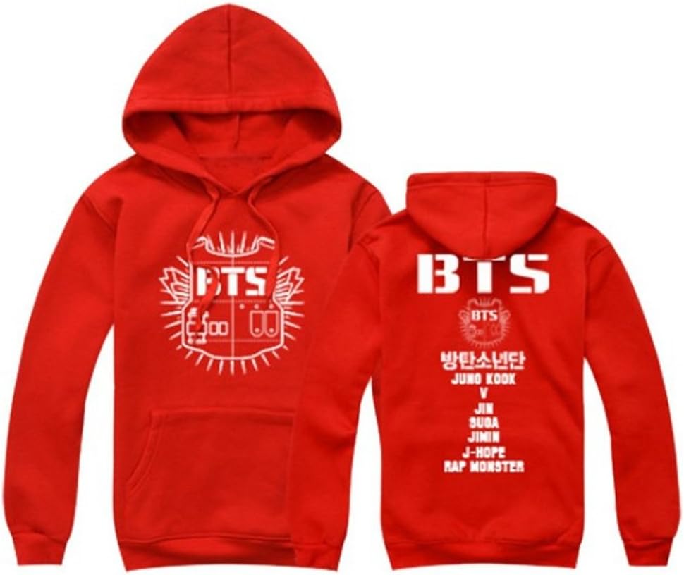 GTU KPOP BTS Sweater Monster JIN SUGA JIMIN V Hoodie Unisex Sweatershirt โฆ (Red, S)