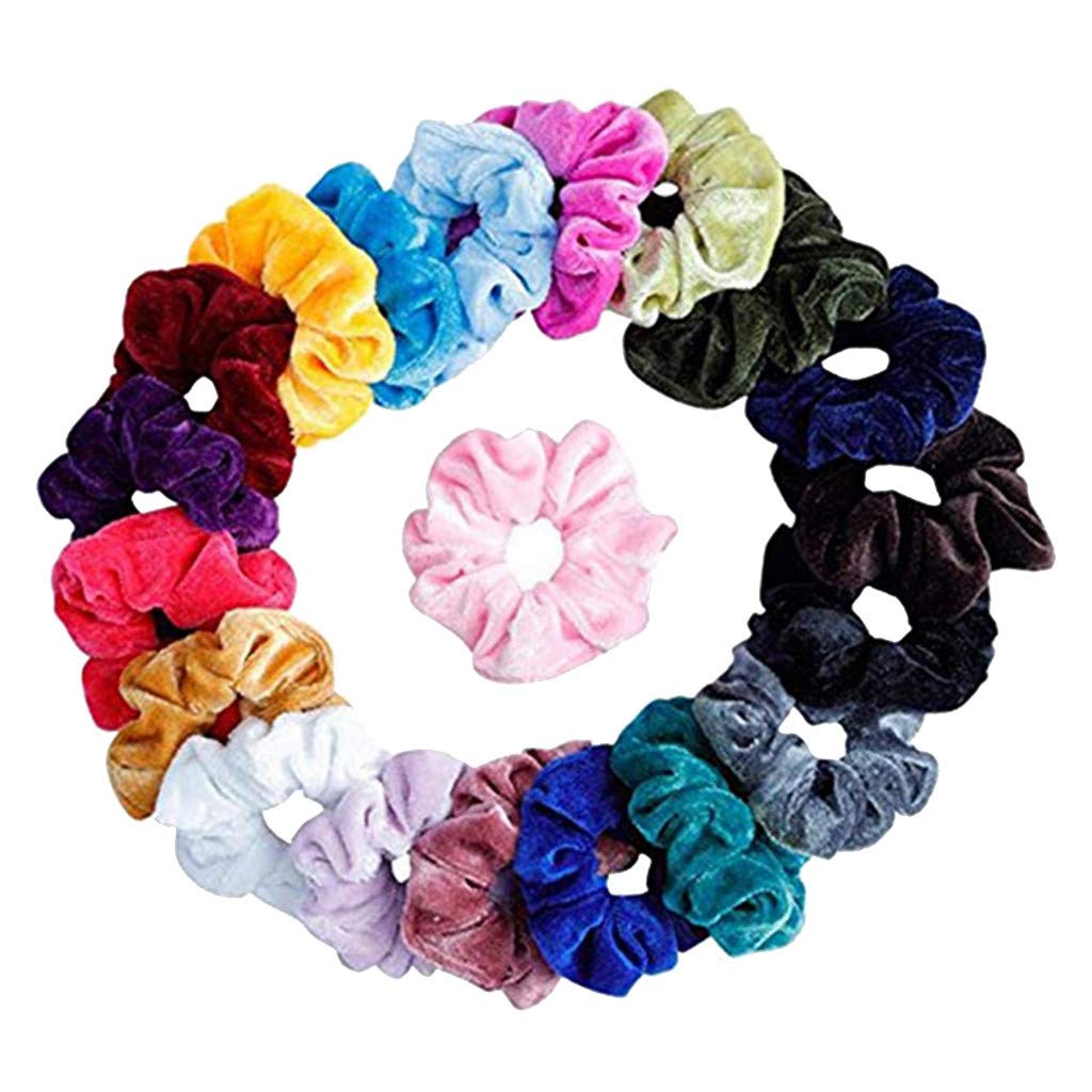 Amazon Com 20 Pcs Hair Scrunchies Velvet Elastic Hair Bands