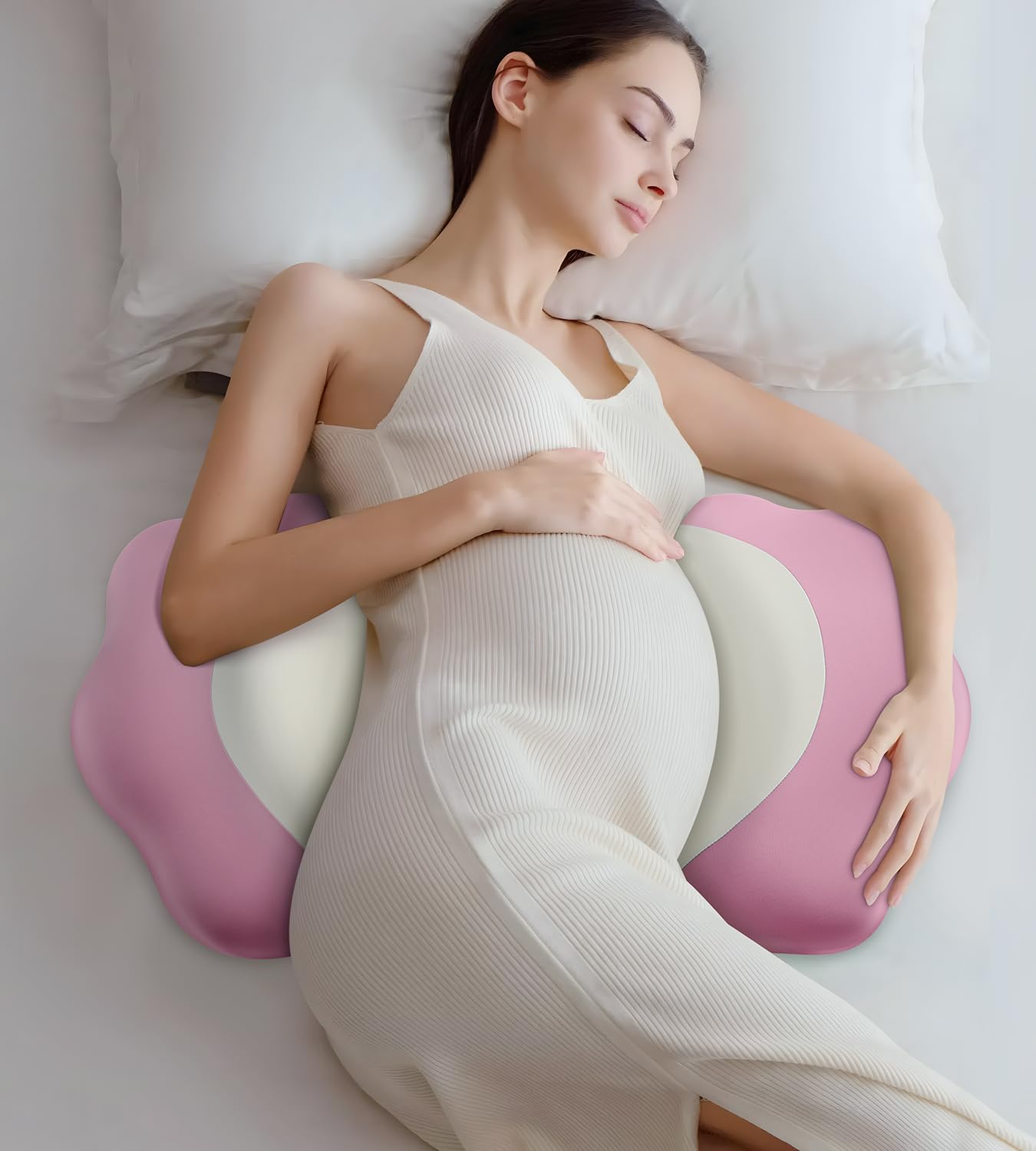 Photo 1 of Pregnancy Pillows for Sleeping, Memory Foam Maternity Pillow Support for Back Belly HIPS, Adjustable Travel Wedge Pillow for Pregnant Women, Side Spleeping Pregnant Pillows with Cooling Pillowcase