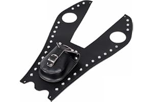 YDLMT Rivet Fuel Tank Bag Panel Cover Pad with Pouch for Harley Softail Fatboy Heritage Springer FLSTS FLSTF Classic FLSTC