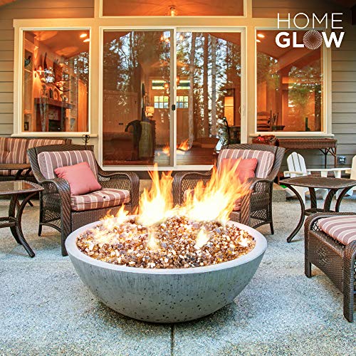 HOMEGLOW Fire Glass. Reflective Tempered Fireglass for Propane or Gas