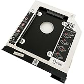 2nd HDD SSD Hard Drive Optical Bay Caddy Frame Tray Frame for Dell Latitude E6320 E6420 E6520 E6330 E6430 E6530 Modular Bay with Bezel + Ejector Latch