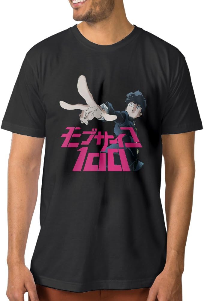 Mob Psycho 100 Men Anime Round Neck T Shirts