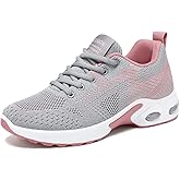 Padgene Womens Sneakers Air Cushion Running Shoes Lightweight Tennis Walking Shoes Mesh Breathable Gym Work Fashion Sneakers Athletic Comfortable Casual